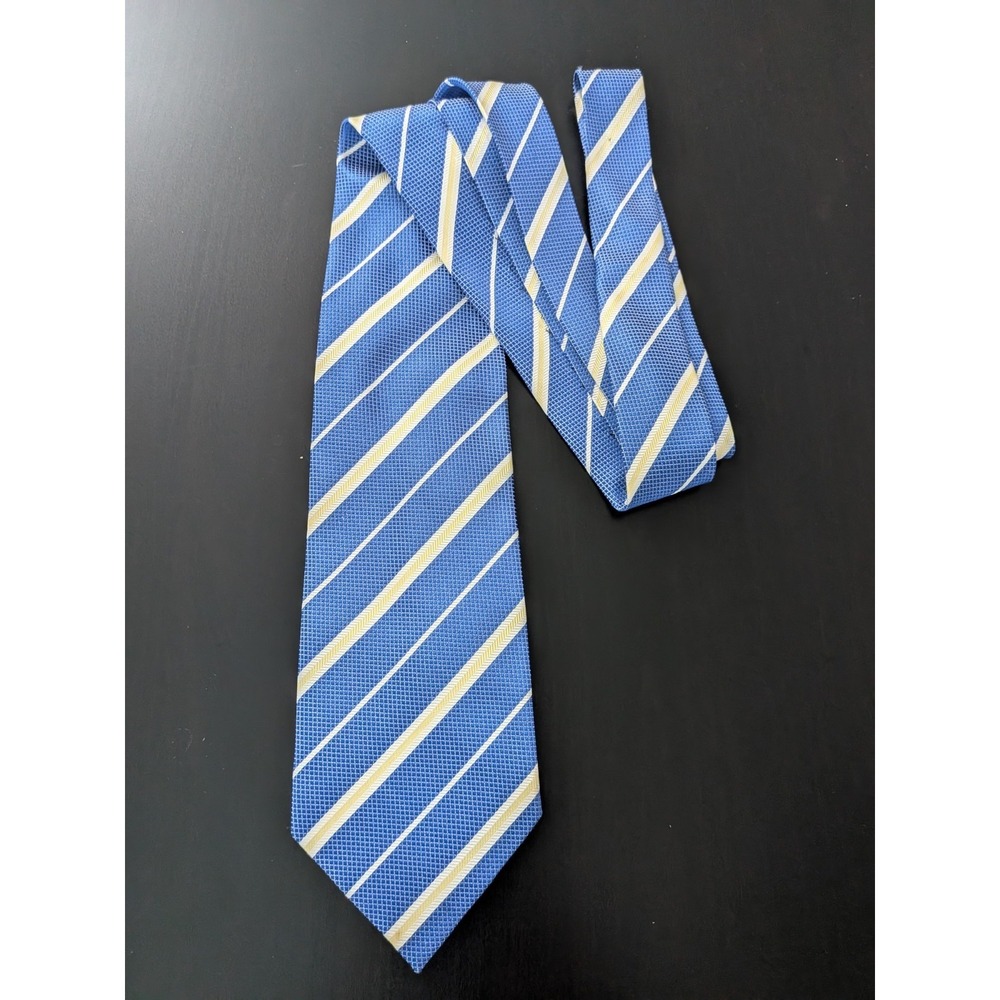 Valeria Boldi Milano Italy Tie Necktie REPP‎ Blue w/ White Stripes